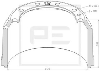 Тормозный барабан PE Automotive 056.617-00A