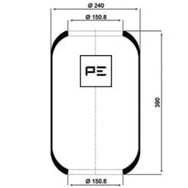 Баллон пневматической рессоры PE Automotive 084.008-70A