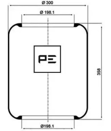 Баллон пневматической рессоры PE Automotive 084.009-70A