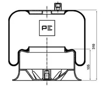 Баллон пневматической рессоры PE Automotive 084.111-73A