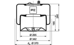 Баллон пневматической рессоры PE Automotive 084.271-72A