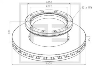 Тормозной диск PE Automotive 266.003-00A