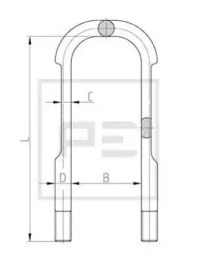 Стремянка рессоры PE Automotive 125.011-10A