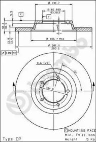 Тормозной диск BREMBO 08.1580.10