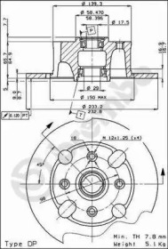 Тормозной диск BREMBO 08.2163.10