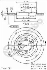 Тормозной диск BREMBO 08.2467.20