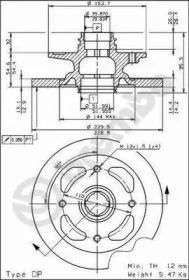 Тормозной диск BREMBO 08.3064.10