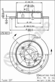 Тормозной диск BREMBO 08.5218.10