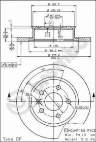 Тормозной диск BREMBO 08.5501.10