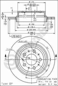 Тормозной диск BREMBO 08.7765.75