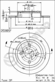 Тормозной диск BREMBO 08.9180.10