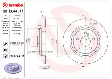 Тормозной диск BREMBO 08.B844.11