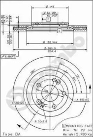 Тормозной диск BREMBO 09.4626.10