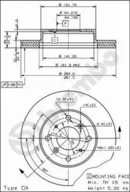 Тормозной диск BREMBO 09.5011.10