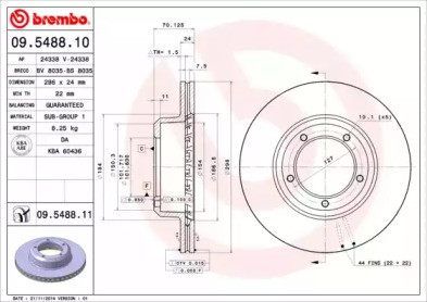 Тормозной диск BREMBO 09.5488.10