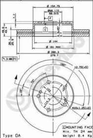 Тормозной диск BREMBO 09.5655.10