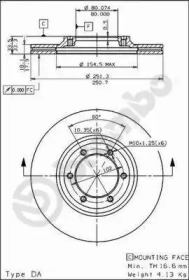 Тормозной диск BREMBO 09.5705.10