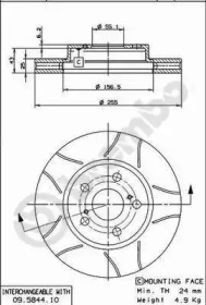 Тормозной диск BREMBO 09.5844.75