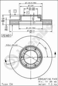 Тормозной диск BREMBO 09.6807.10