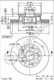 Тормозной диск BREMBO 09.6851.10