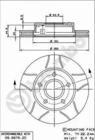 Тормозной диск BREMBO 09.6879.76