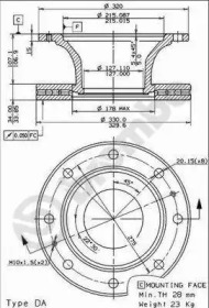 Тормозной диск BREMBO 09.7804.10