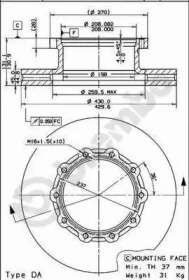 Тормозной диск BREMBO 09.8067.10