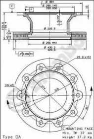 Тормозной диск BREMBO 09.8472.10