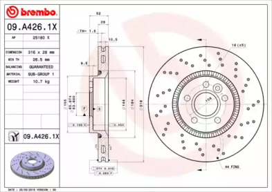 Тормозной диск BREMBO 09.A426.1X