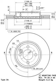 Тормозной диск BREMBO 09.A761.10