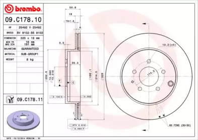 Тормозной диск BREMBO 09.C178.11