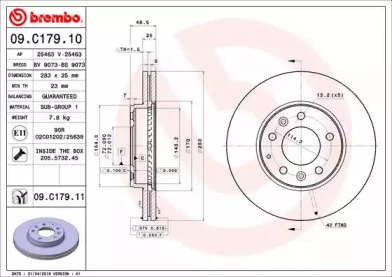 Тормозной диск BREMBO 09.C179.11