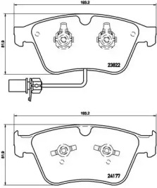 Комплект тормозных колодок BREMBO P 05 003