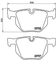 Комплект тормозных колодок BREMBO P 06 033