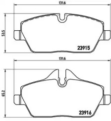 Комплект тормозных колодок BREMBO P 06 067