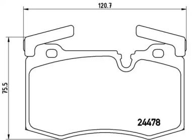 Комплект тормозных колодок BREMBO P 06 068