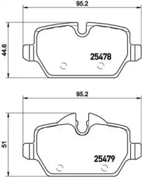 Комплект тормозных колодок BREMBO P 06 080