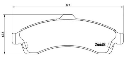 Комплект тормозных колодок BREMBO P 10 009