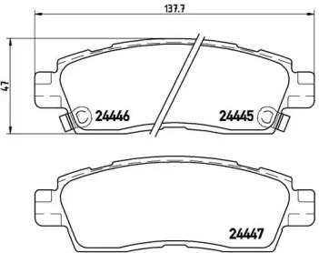 Комплект тормозных колодок BREMBO P 10 010