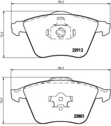 Комплект тормозных колодок BREMBO P 10 012