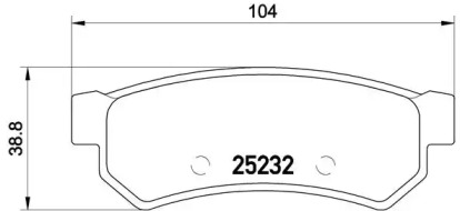 Комплект тормозных колодок BREMBO P 10 053