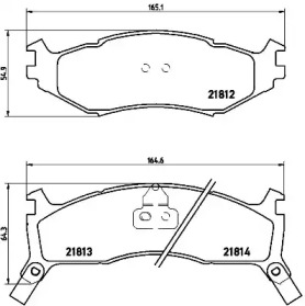 Комплект тормозных колодок BREMBO P 11 006