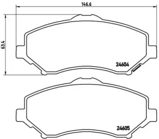 Комплект тормозных колодок BREMBO P 11 022