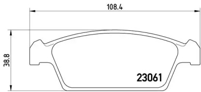 Комплект тормозных колодок BREMBO P 15 001