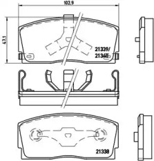 Комплект тормозных колодок BREMBO P 16 005