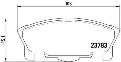 Комплект тормозных колодок BREMBO P 16 014