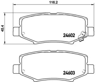 Комплект тормозных колодок BREMBO P 18 024