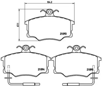 Комплект тормозных колодок BREMBO P 23 034