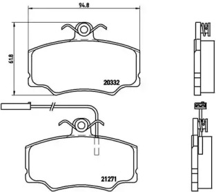 Комплект тормозных колодок BREMBO P 23 048