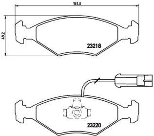 Комплект тормозных колодок BREMBO P 23 056